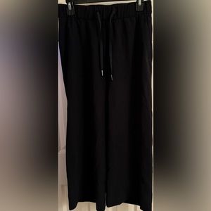 Black drawstring wide leg lululemon pants